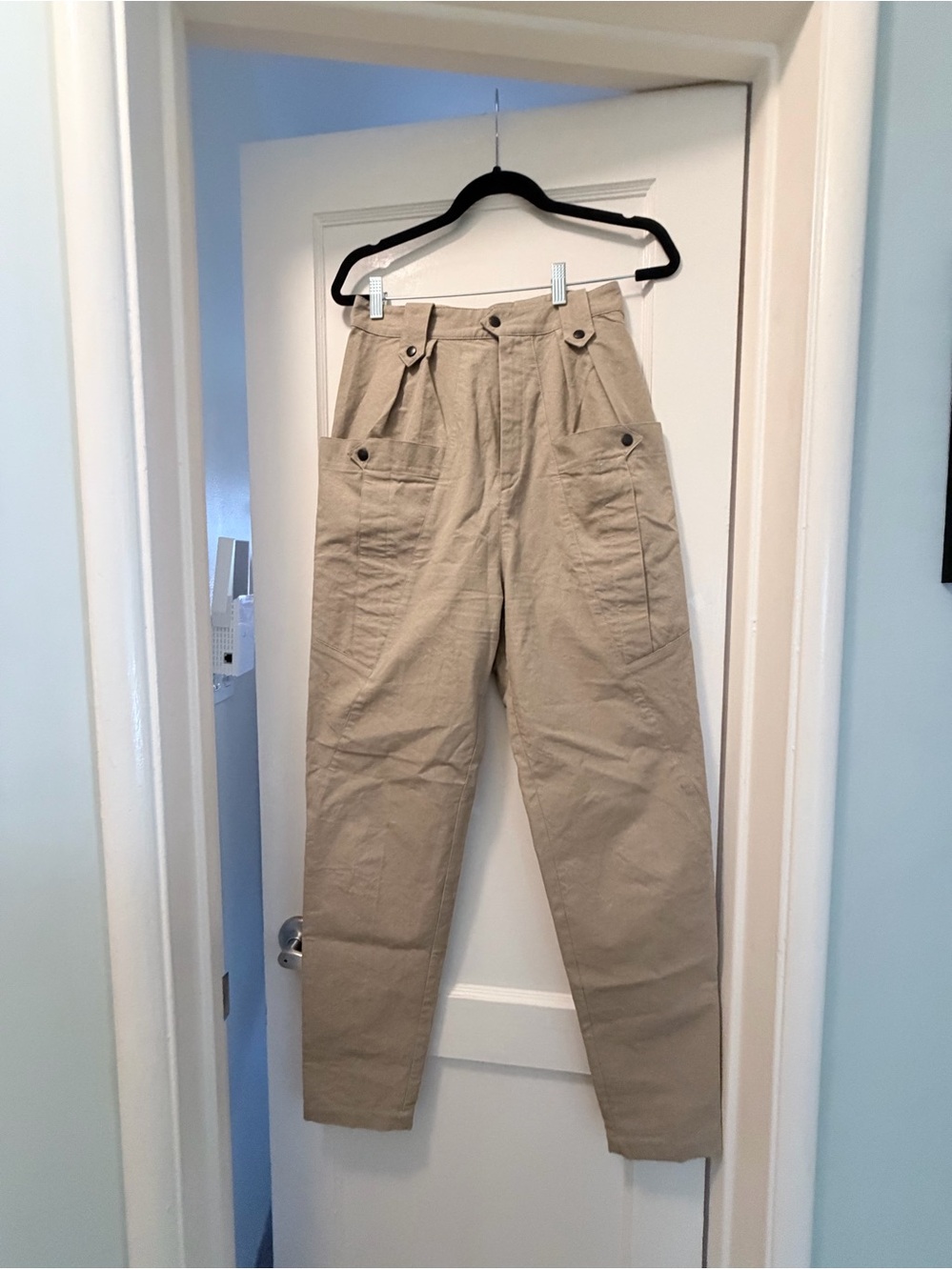 Isabel Marant Yerris High-Rise Cotton-Poplin Trousers